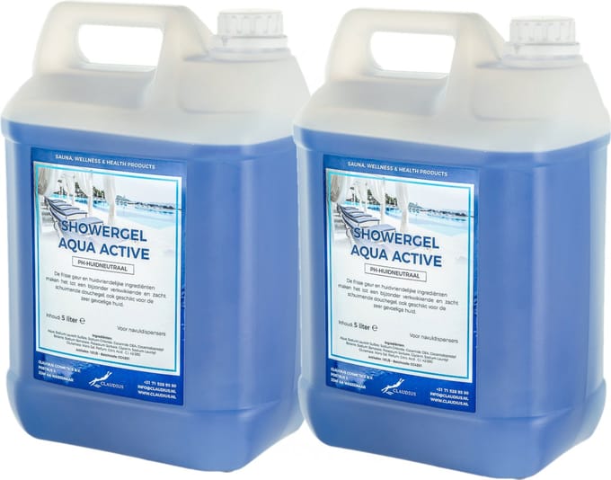 Douchegel Aqua Active 5 liter - set van 2 stuks - Showergel - Navulling