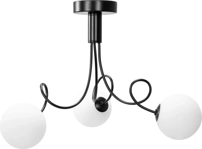 TooLight Plafondlamp - 4 lichtpunten - modern design - zwart - 40 cm
