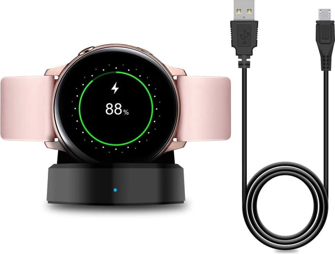 DrPhone SD2 Oplaad Dock Standaard - Oplader - Geschikt voor o.a Galaxy Watch Active 40mm / Active 2 40&44mm / Galaxy Watch 3 41&45mm