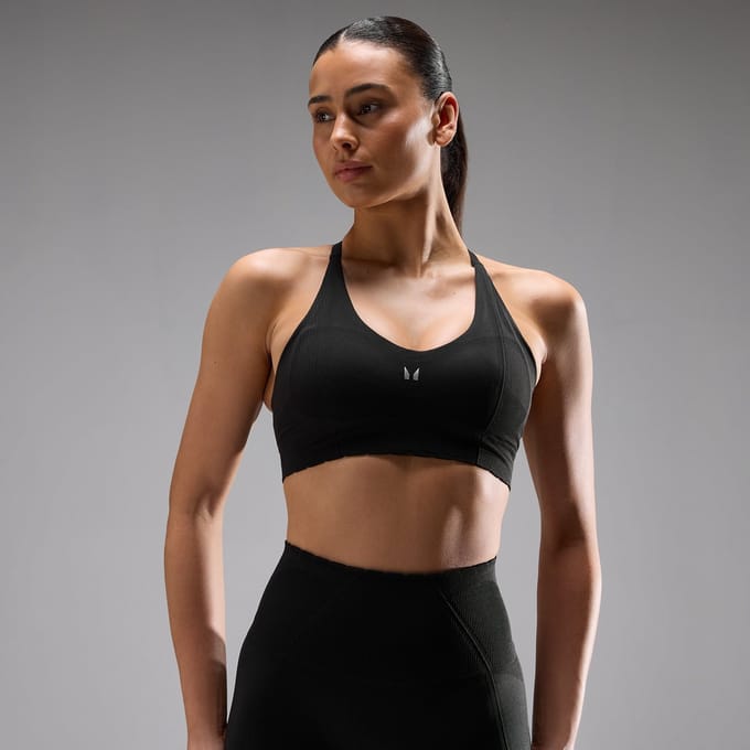 MP Women's Tempo Ultra Seamless Sport-bh - Zwart - S