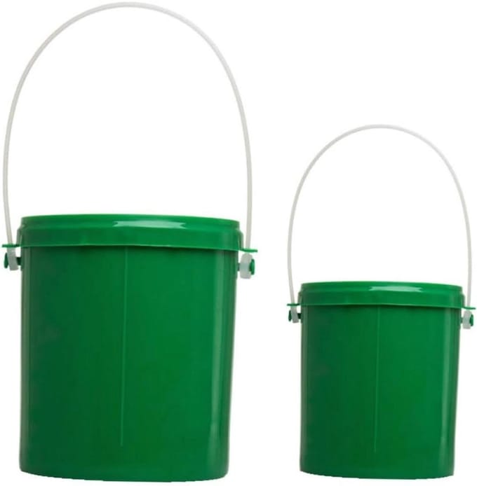 Plastic Visemmer Set - Aascontainer Wormenbak - Visaas Vers Houden - Ventilatiegaten Ontwerp - 2 stuks - Groen