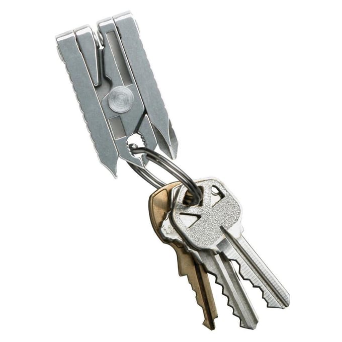 Multifunctionele Mini Tang van Roestvrij Staal Sleutelhanger Zakschroevendraaier voor Dagelijks Onderhoud gray