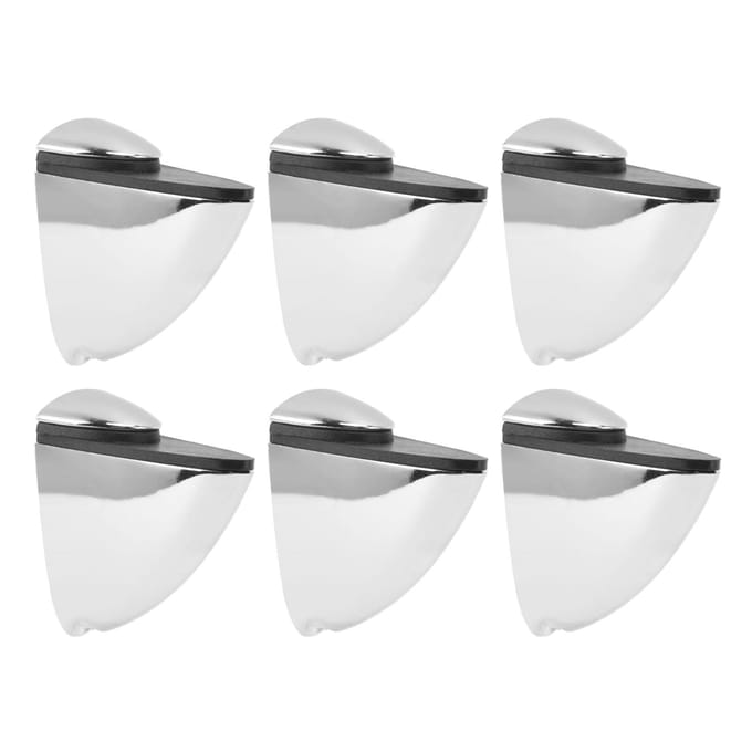 6 Pièces Pince à Verre K169 Pince Bouche de Poisson Portable Support de Rayon en Verre Réglable pour Maison Magasin