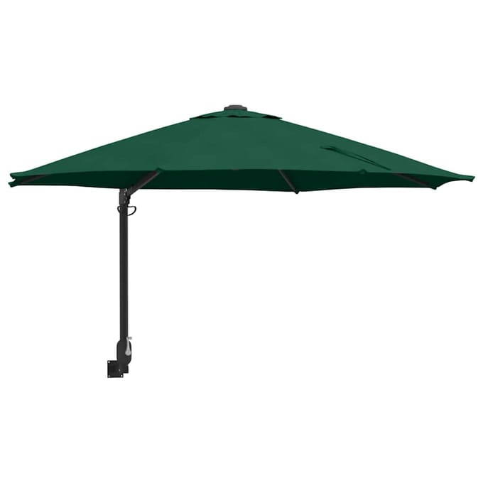 vidaXL - Tuinparasol - 248 - x - 248 - x - 148 - cm - Polyester - en - Staal - Groen