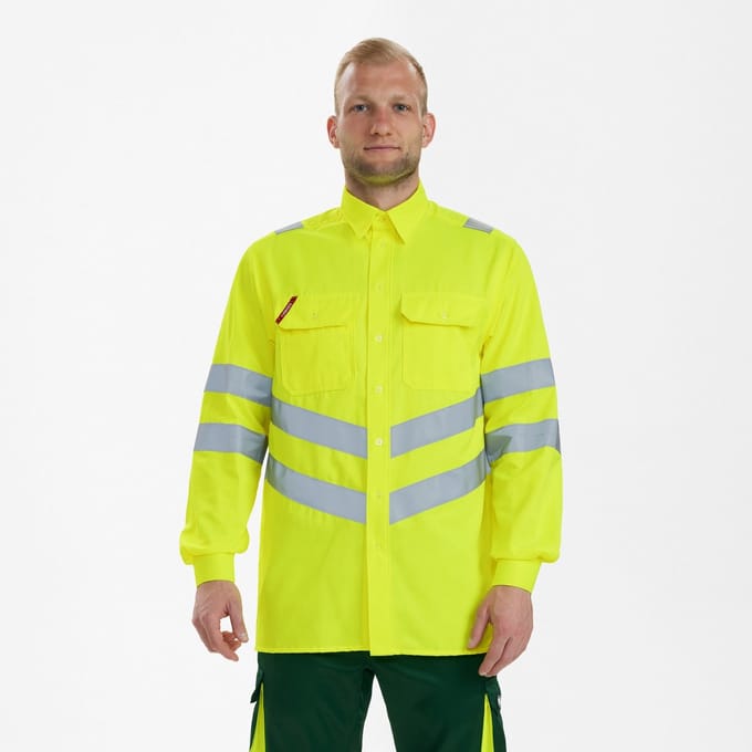 Engel Safety overhemd 7011-194 - Hi-vis Yellow - 37/38