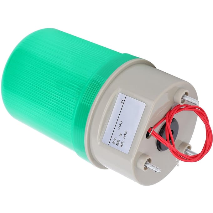 BERM Waarschuwingslicht Groen LED Stroboscoop Bakenlamp Vrachtwagens Noodwaarschuwing 5W 24VDC gray