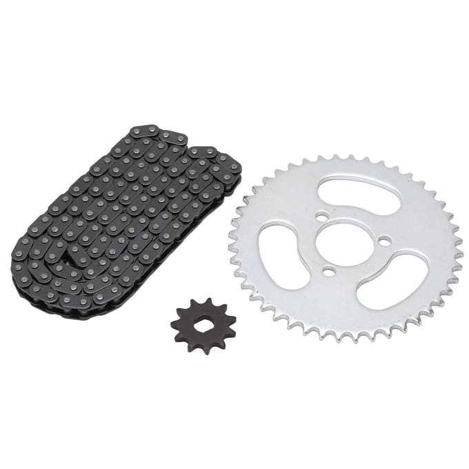 T8F Voor- en Achtertandwiel Ketting Vervanging Hoog Vermogen T8F Tandwiel Ketting Set voor Gemodificeerde Karts ATV's white