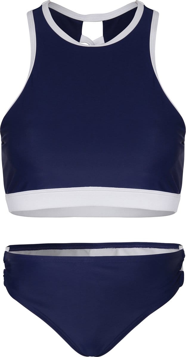 Dames bikini sport met gevlochten detail - Navy - XL