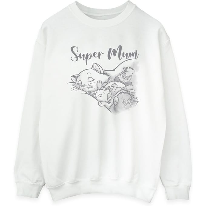 Disney Dames/Dames Classics Marie Super Mum Sweatshirt (Wit)