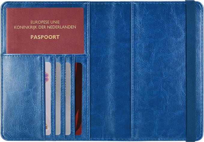 Paspoorthoesje / Paspoorthouder - 11,7 x 16,5 cm - Type: D1 Donkerblauw