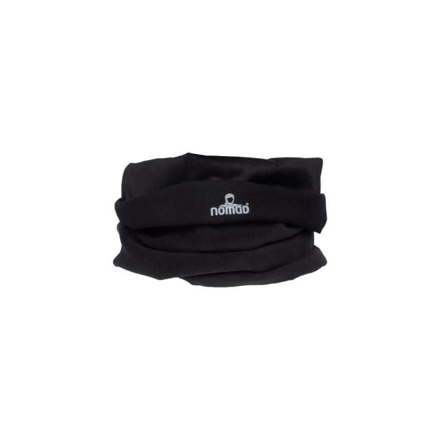 NOMAD® Col Sjaal Zwart | Multifunctionele zijden | One Size | Wintersport / Fiets / Wandelen