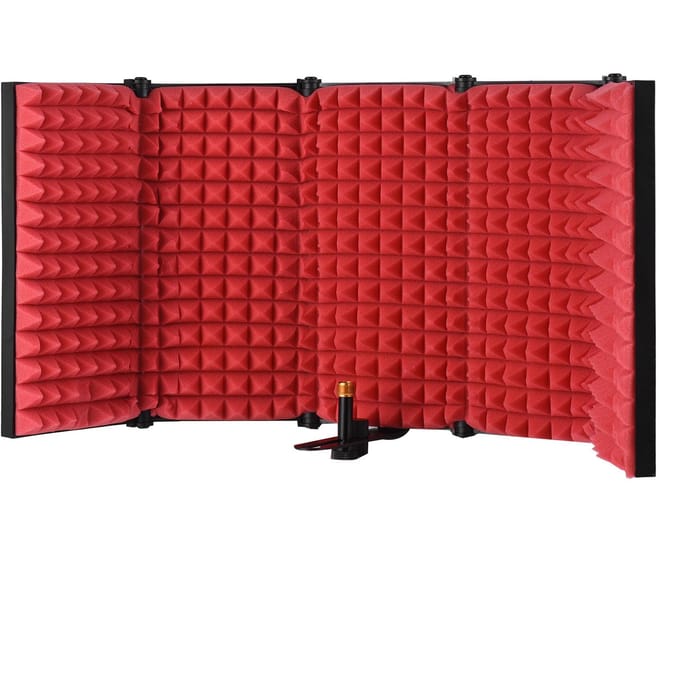 Bouclier d'isolation de Microphone d'enregistrement de Studio professionnel à 5 ​​portes, filtre anti-Pop pliable, vent de Microphone