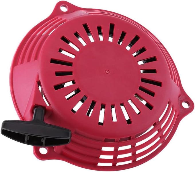 Terugslagstarter Vervanging - Startkit Motor - Grasmaaier Starten - Robuuste Constructie - 168mm Midden tot Midden - Rood Zwart