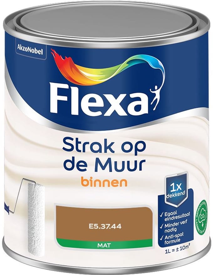 Flexa - Strak Op De Muur Binnen Mat - E5.37.44 - Mengverf - 1 L