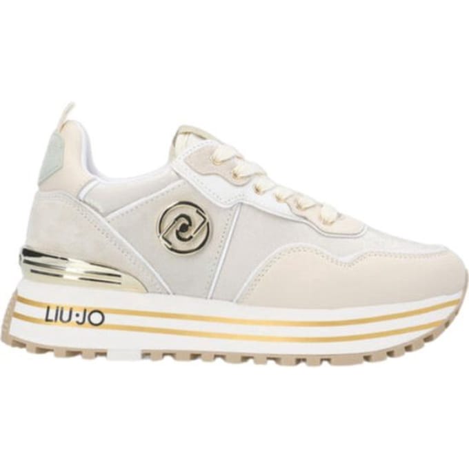 Liu Jo - maat 38- Shiny Nylon Platform Dames Sneakers - Milk/Lamb