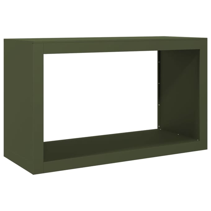 vidaXL - Haardhoutrek - 100x40x60 - cm - staal - groen