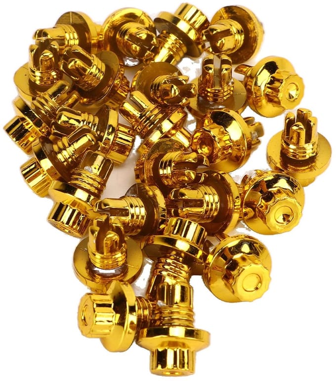 Wheel Rivets - 25Pcs Rim Rivets - Gold ABS Wheel Lip Rivets Nuts voor AH DS Series Rims Cap Lip