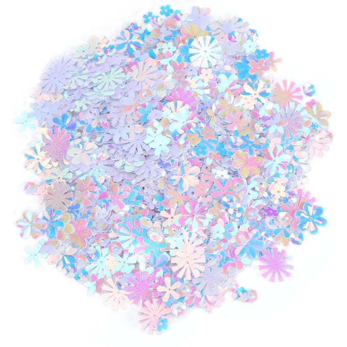 Confetti Bloemvormige Glitter Pailletten Spangles Feest Bruiloft Strooisel Feestdecoratie white