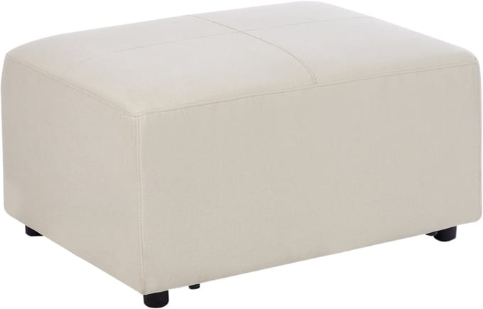 KOHLO - Ottomaan - Lichtbeige - Polyester