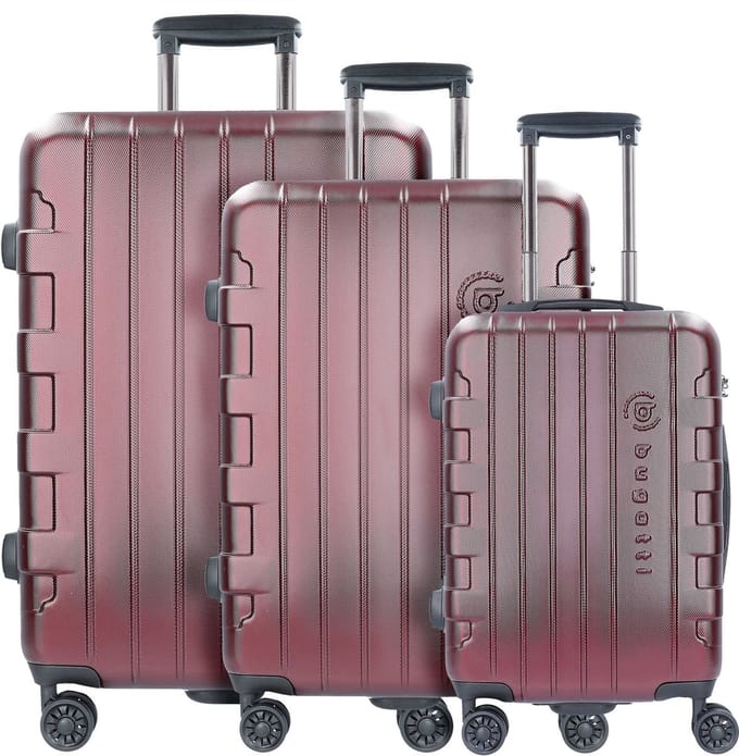 Bugatti Galatea 4 Rollen Kofferset 3st. - Harde bagage - TSA slot - rot