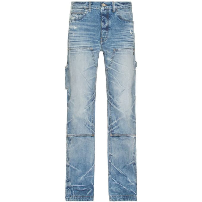 Amiri Carpenter vervaagde indigoblauwe jeans met rechte pasvorm