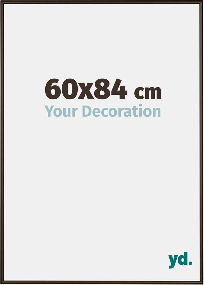 Your Decoration - Fotolijst 60x84 cm - Aluminium - Walnoot Structuur - New York