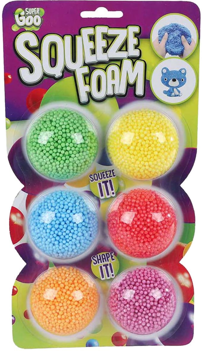 Super Goo foamputty met 6 kleuren styrofoam