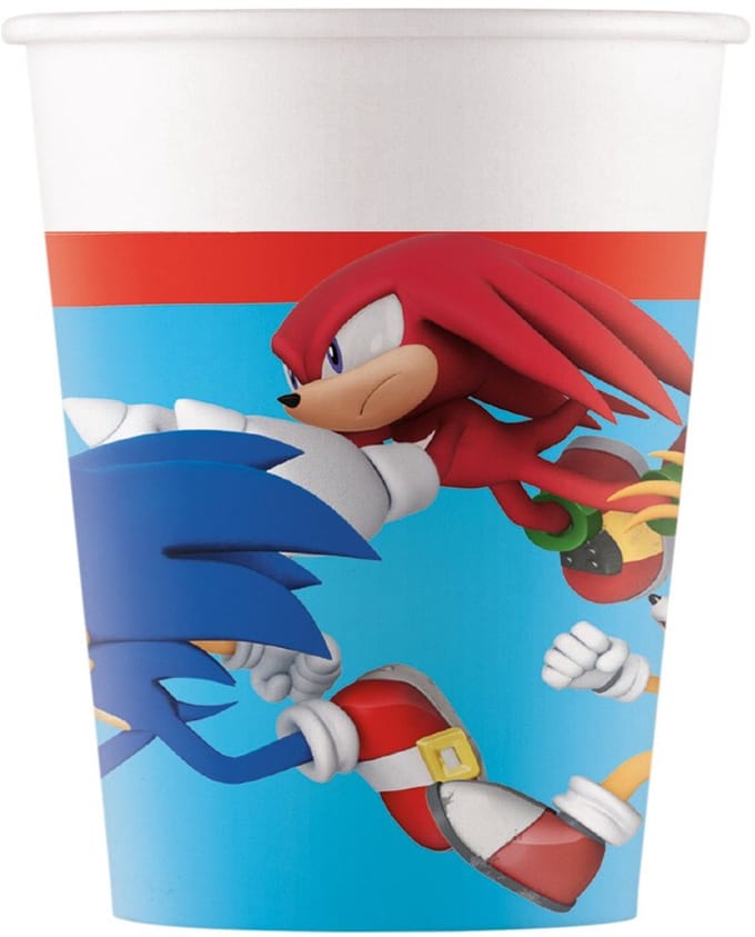 8 Sonic the Hedgehog FSC papieren bekers 200ml