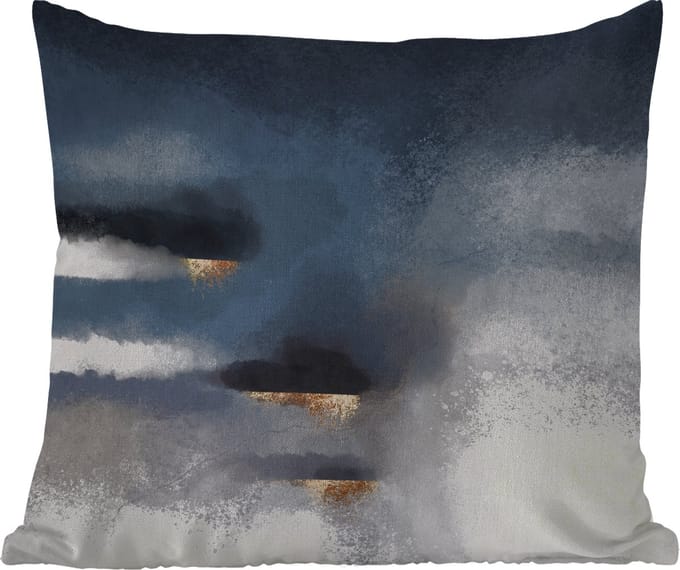 Buitenkussen - Wolken - Gold - Abstract - 45x45 cm - Weerbestendig