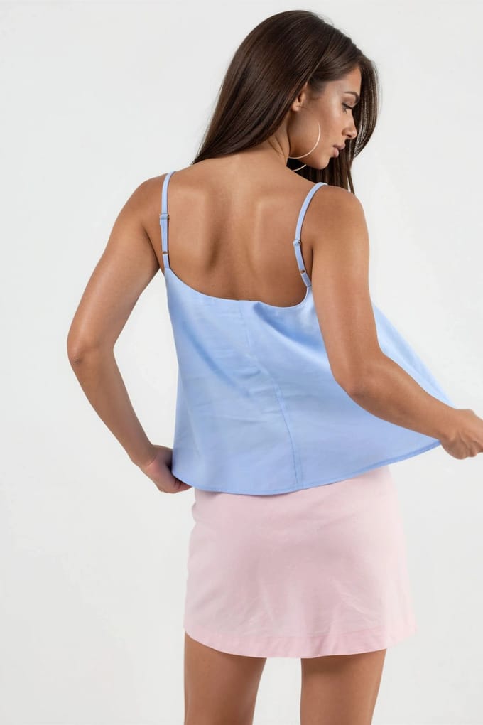 Vierkante Hals Crop Top