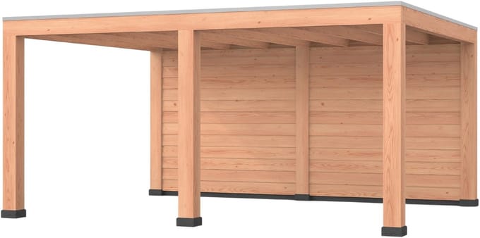 Douglas overkapping, 500 x 400, met achterwand, Westwood Modern Plus