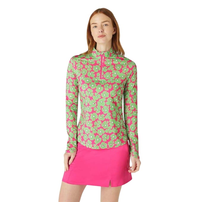 Callaway Golfshirt met bloemenprint voor dames (Roze)
