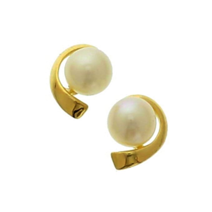 Marie Celeste oorknoppen parel - 6.5 mm - Goud