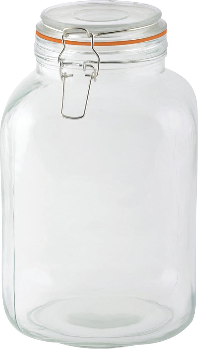 Esschert Design Weckpot - 1x - 3L - glas - D15 x 24 cm - voorraadpot - beugelsluiting