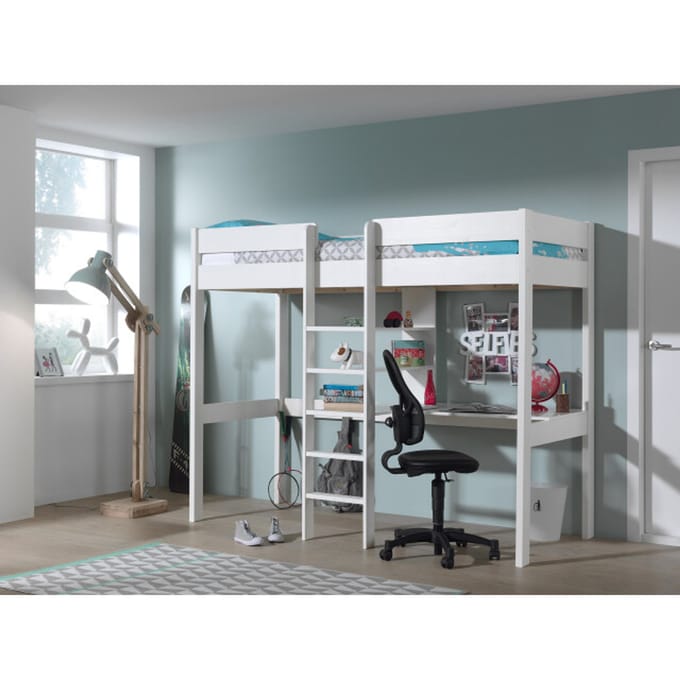 LUCEVI - Pino Hoogslaper + bureau 90x200 cm - Wit