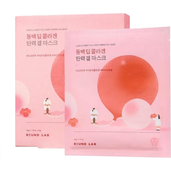 [ROUND LAB] Camellia Diep Collageen Verstevigend Gelmasker 34g*4EA white