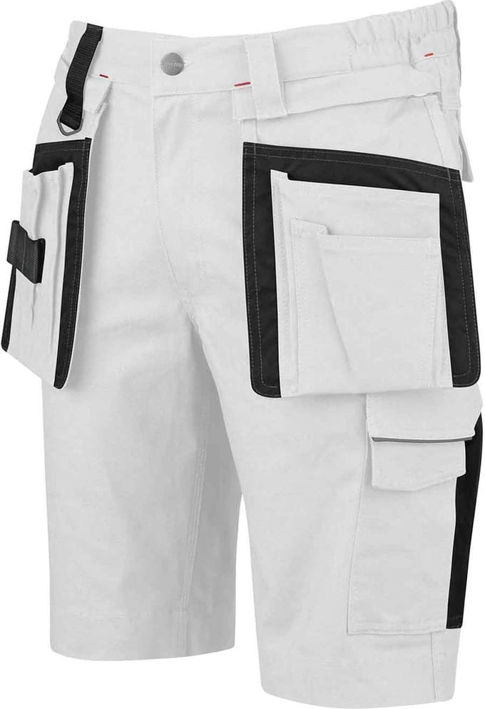 STØRVIK Thijs Stretch Korte Werkbroek Heren - Werkshort - Maat S - Wit