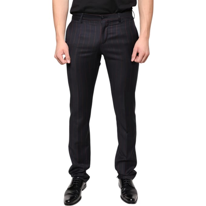 Klassiek Pasvorm Pinstripe Broek