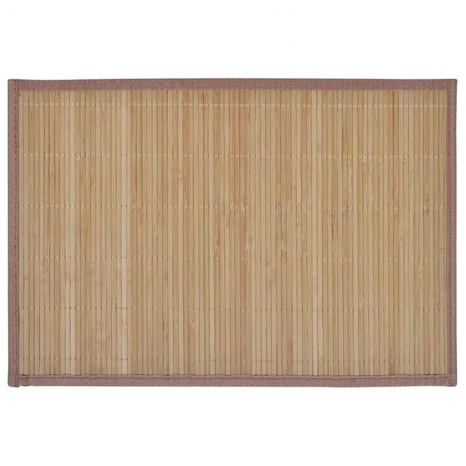 vidaXL - 6 - st - Placemats - 30x45 - cm - bamboe - bruin