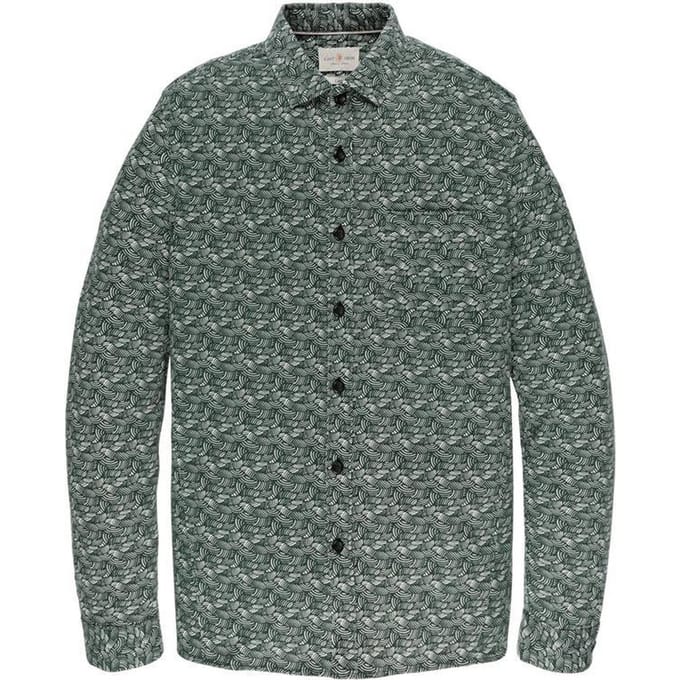 Cast Iron - Heren Overhemden CSI206622 - Groen - Maat L