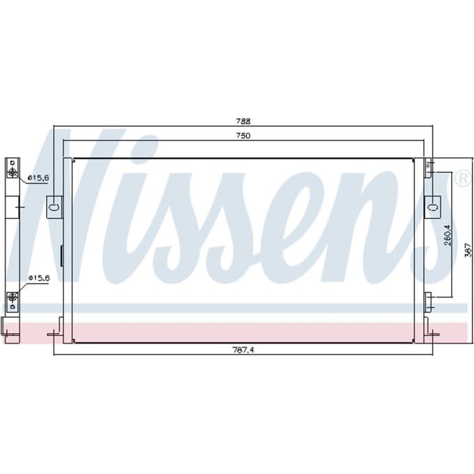 Condensator, airconditioning NISSENS 94267
