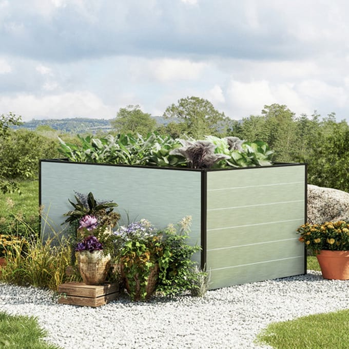 150 x 99 x 77 cm Moestuinbak Standard Christina, Aluminium (geanodiseerd)