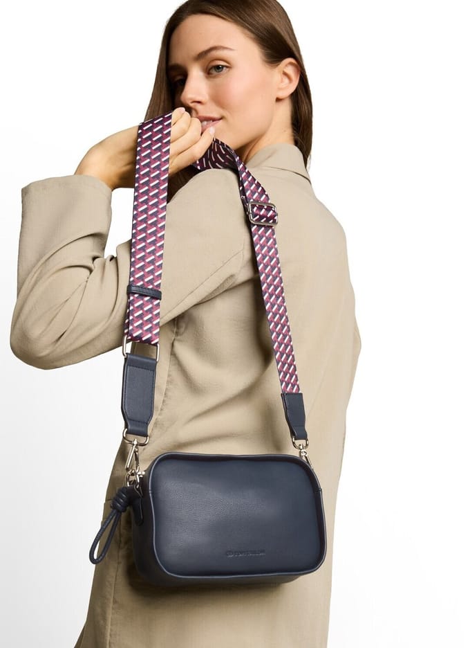 Tom Tailor - TTTATIANA schoudertas met geweven riem met patroon - Maat ONESIZE - mixed maritim