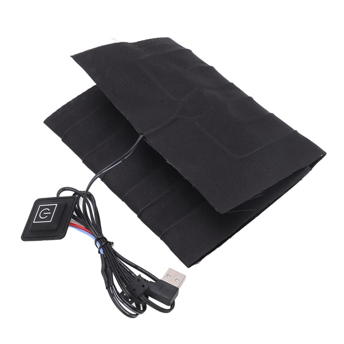 Tapis Chauffant USB 3 Niveaux Portable Multifonctionnel Sûr Étanche Stable Tissu Chauffant Électrique black