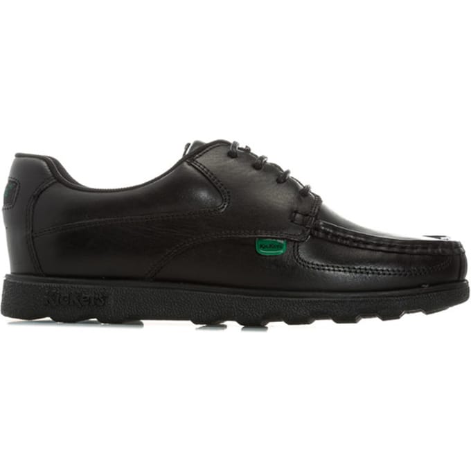 Boy's Kickers Junior Fragma Lace Shoe in Black
