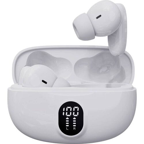 Denver TWE-57W WHITE In Ear oordopjes Bluetooth Stereo Wit Oplaadbox Mobiele telefoon