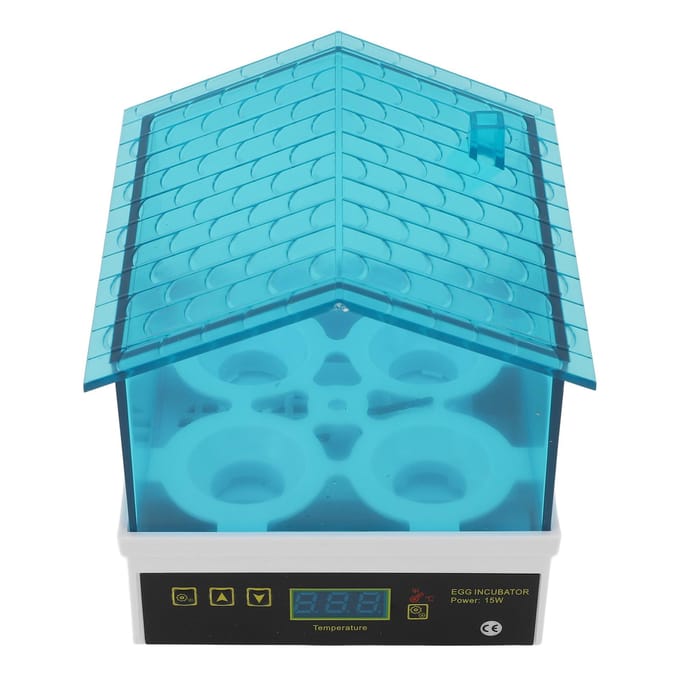 Kleine Eierbroedmachine 4 Eierplaatsen Instelbare Temperatuur Vochtigheid Draagbaar Automatisch Eieren Uitbroeden blue