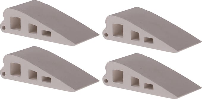 Deltafix Deurwig - 4x - wit - kunststof - 5,9 x 1,7 cm - deurstopper