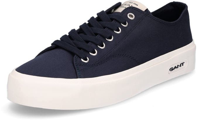 Gant heren veterschoen in canvas marineblauw