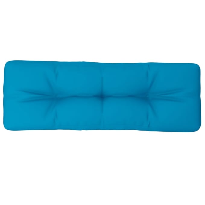vidaXL - Palletkussen - 120x40x12 - cm - stof - lichtblauw